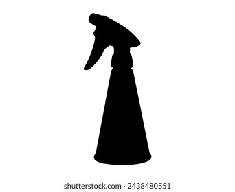 Water spray bottle silhouette vector art