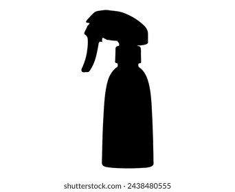 Water spray bottle silhouette vector art