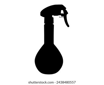 Water spray bottle silhouette vector art