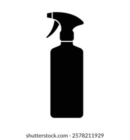 Water spray bottle silhouette vector design on a white background