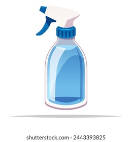 Water spray bottle vector isolated illustration