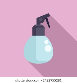 Water spray coiffure icon flat vector. Portrait model. Lady head style