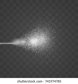 Water spray cosmetic isolated on  tansparent  background. Vector effect eps10