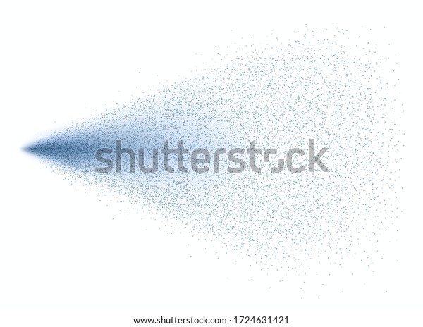 Water spray effect isolated on white
background. Realistic fountain, air freshener, shower splash
pattern. Vector mist or water particles stream
template