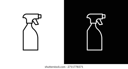 Esquema del icono del aerosol de agua. Vector aislado pictograma para el Web