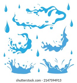 Agua. Spray y spray. Kit. Imagen vectorial.
