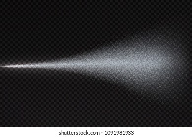 Water spray mist of atomizer on transparent background. Graphic concept for your design. Vector realistic isolated water spray effect on the transparent background.