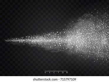 Water spray mist of atomizer. On a transparent background. Vector cosmetic effect illustration