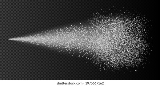 Water spray mist of atomizer or smoke, paint dust particles. Modern spray effect on transparent background, water jet atomizer – stock vector
