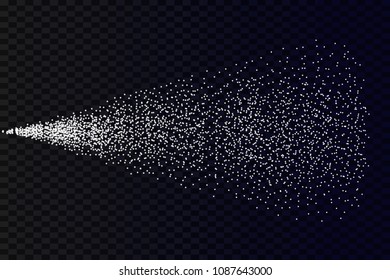 Water spray mist effect on transparent background. Vector illustration.