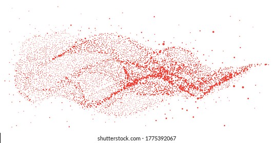 Niebla para rociar agua aislada en un fondo transparente. Tos o estornudos. Nube 3d de atomizador. Rueda boquillas. Vector.