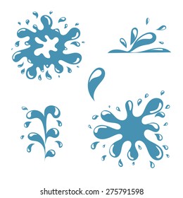 water spray painted by hand. With glare at them. Set of 4 pieces.