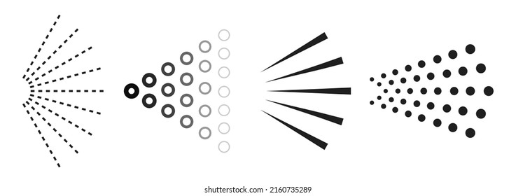 Water spray vector icon, air mist symbol on white background, vector spray illustration