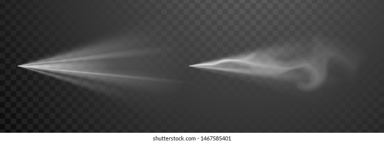 Water Spray, White Smoke, Dust And Dots, Mist Of Atomizer. Vector Effect, 3d Illustration, Cosmetic Design. 