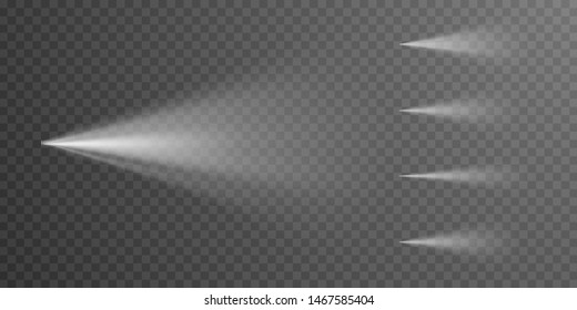 Water Spray, White Smoke, Dust And Dots, Mist Of Atomizer. Vector Effect, 3d Illustration, Cosmetic Design. 