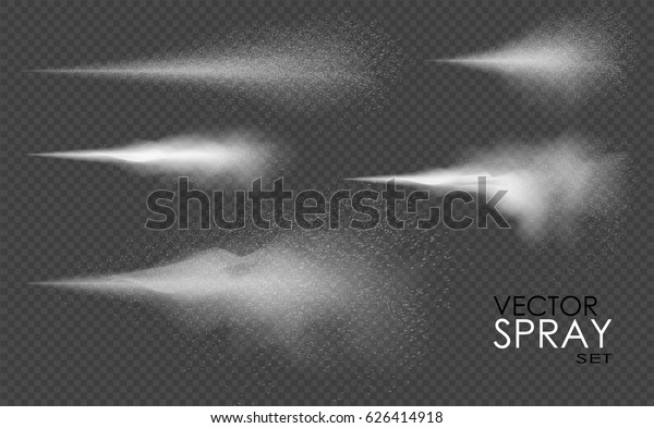 Water Spray White Smoke Dust Dots Stock Vector (Royalty Free) 626414918
