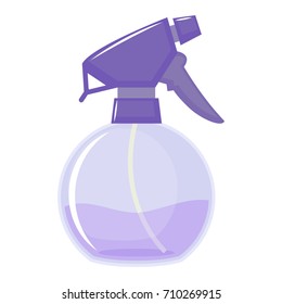 Water sprayer bottle on white background, cartoon illustration. Vector