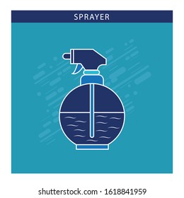 water sprayer concept logotype template design. Business logo icon 