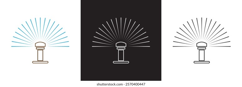 Water sprinkle icon, Vector illustration. isolated on white and black background EPS 10