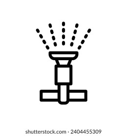 Water sprinkler icon for watering garden grass
