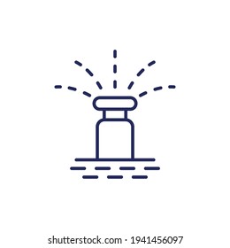 water sprinkler, irrigation line icon