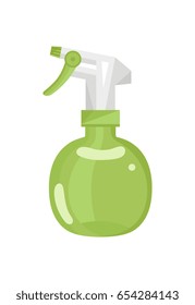 Water sprinkler isolated icon in flat design. Garden sprayer, plastic spray bottle, cleaning supplies, domestic tool vector illustration.