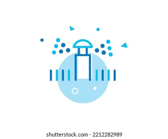 Water Sprinkler Stroke Line Icon, Water Sprinkler Vector Illustration 