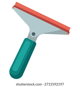 water squeegee glass cleaning flat color vector illustration template design