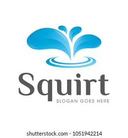 Water Squirt Fountain Logo Icon Vector Stock Vector (Royalty Free ...