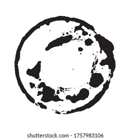 Water stain from a glass with a drink, vector illustration