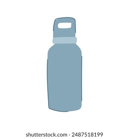 water stainless bottle cartoon. metal mockup, reusable steel, container package water stainless bottle sign. isolated symbol vector illustration