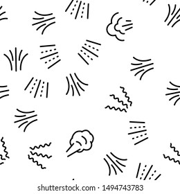 Water, Steam, Liquid Spray Vector Seamless Pattern Thin Line Illustration