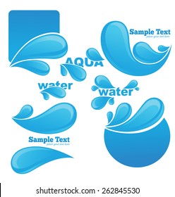 water stickers and symbols for your text