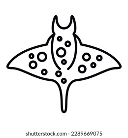 Water stingray icon outline vector. Animal fish. Nature tropical