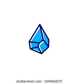 water stone drop logo vector icon illustration