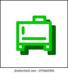 Water storage icon in flat design with green color and drop shadow.