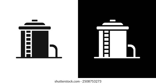 Wasserspeicher-Icon Flachfüllsatz-Sammlung