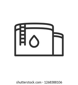 water storage. linear icon. Line with editable stroke