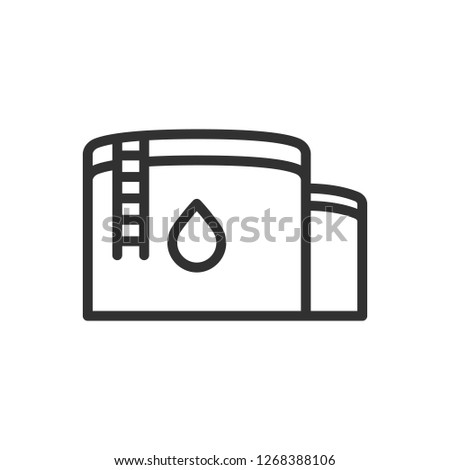 water storage. linear icon. Line with editable stroke