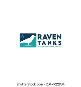 water storage tank and crow - logo