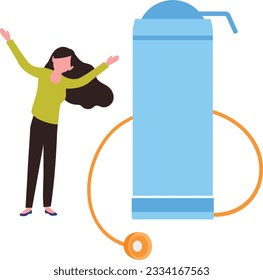 Vector de almacenamiento de agua Ilustración que se puede modificar o editar fácilmente

