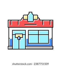 water store color icon vector. water store sign. isolated symbol illustration