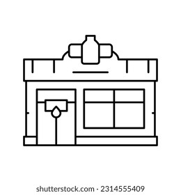 water store line icon vector. water store sign. isolated contour symbol black illustration