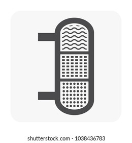 Water strainer icon on white.