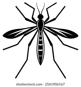 Water Strider insect flat vector illustration on white background