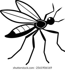 Water Strider insect flat vector illustration on white background