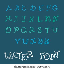 water style font