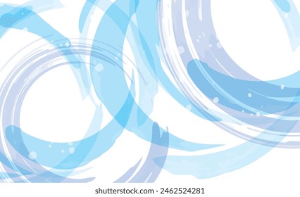 Water summer watercolor style Japanese pattern background illustration
