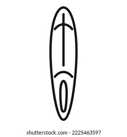 Water sup surf icon outline vector. Paddle board. Beach surfer