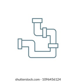 Water supply communications linear icon concept. Water supply communications line vector sign, symbol, illustration.